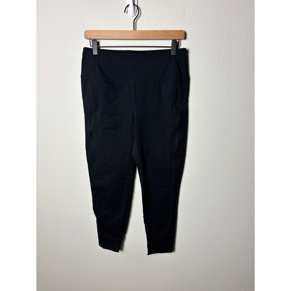 βοΈMondetta World Outfitter Black High Waisted Leggings Side Zip Pockets Large